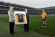 16 November 2011; In attendance at the announcement of Accenture's 2 year sponsorship of the DCU Hurling Club are, from left, Secretary of DCU Martin Conroy, Senior Executive and Partner in Accenture Aidan Gregan, and PRO DCU Hurling Club JJ Lennon, Croke Park, Dublin. Picture credit: Barry Cregg / SPORTSFILE
