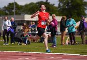 20 May 2017; Mark Smyth of St Fintan's HS celebrates winning the senior boys 200m event during day 2 of the Irish Life Health Leinster Schools Track & Field Championships at Morton Stadium in Dublin. Photo by Stephen McCarthy/Sportsfile