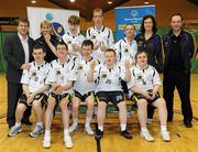 26 November 2011; The Lucan Hedgehogs, Dublin, team who won silver in Division 2. 2011 Special Olympics Ireland National Basketball Cup - Men, National Basketball Arena, Tallaght, Dublin. Picture credit: Barry Cregg / SPORTSFILE