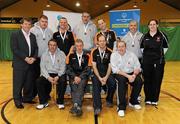 26 November 2011; The Palmerstown Wildcats, Co. Dublin, team who won silver in Division 1. 2011 Special Olympics Ireland National Basketball Cup - Men, National Basketball Arena, Tallaght, Dublin. Picture credit: Barry Cregg / SPORTSFILE