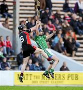27 November 2011; Barry Teehan, Coolderry, in action against Darren Stamp, Oulart the Ballagh. AIB Leinster GAA Hurling Senior Club Championship Final, Oulart the Ballagh, Wexford v Coolderry, Offaly, Nowlan Park, Kilkenny. Picture credit: Matt Browne / SPORTSFILE