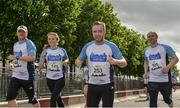 21 May 2017; Runners, from left, Martin Kilgallon, Katarzyna Wydro, Diarmaid Finnerty and Rolandas Paulauskas competing in the Streets of Dublin 5k race at the CHQ Building in North Wall, Dublin. Photo by Sam Barnes/Sportsfile