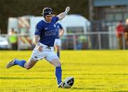 3 December 2011; Gavin Dunne, St Mary's College, takes a penalty and who also kicked a late conversion to win the game for his side. Ulster Bank League, Division 1A, St Mary's College v Clontarf, Templeville Road, Dublin. Picture credit: Barry Cregg / SPORTSFILE