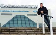 5 December 2011; Ireland boxer Darren O'Neill outside the ExCel Centre in London, the boxing venue at the 2012 London Olympic Games. Docklands, London, England. Picture credit: Brendan Moran / SPORTSFILE