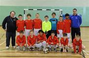 6 December 2011; The St. Muredach's College, Ballina, Co. Mayo, team. FAI All-Ireland Post Primary Schools First Year Futsal Finals, Franciscan College, Sports Centre, Gormanston, Co. Meath. Picture credit: Brian Lawless / SPORTSFILE