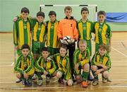 6 December 2011; The St. Peter's College, Dunboyne, Co. Meath, team. FAI All-Ireland Post Primary Schools First Year Futsal Finals, Franciscan College, Sports Centre, Gormanston, Co. Meath. Picture credit: Brian Lawless / SPORTSFILE