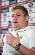 25 May 2017; Tadgh Furlong of British and Irish Lions speaking during a press conference at Carton House in Maynooth, Co Kildare. Photo by Sam Barnes/Sportsfile