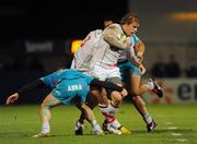 9 December 2011; Andrew Trimble, Ulster, is tackled by Giulio Toniolatti, Aironi. Heineken Cup, Pool 4, Round 3, Ulster v Aironi, Ravenhill Park, Belfast, Co. Antrim. Picture credit: Oliver McVeigh / SPORTSFILE