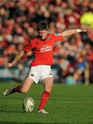 18 December 2011; Munster's Ronan O'Gara kicks a penalty. Heineken Cup, Pool 1, Round 4, Munster v Scarlets, Thomond Park, Limerick. Picture credit: Diarmuid Greene / SPORTSFILE