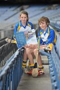 20 December 2011; Barry Neville, age 14, and Clare Nulty, age 13, from Castleknock GAA Club, in attendance at the GAA Games Development Conference  Launch. The Conference will take place on January 14th 2012 in Croke Park. Following on from the success of the 2010 Conference- which focused on issues related to the development of the child layer - the 2011 Conference will focus on issues related to the Youth Player (aged 13 - 18 years). Croke Park, Dublin. Picture credit: Brian Lawless / SPORTSFILE