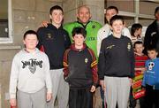 22 December 2011; Munster's John Hayes with his cousins, from left to right, Brendan Gleeson, Philip Gleeson, Lua McCarthy, Darragh Fanning and Daniel Gleeson after squad training ahead of their Celtic League game against Connacht on Monday. Munster Rugby Squad Training, Kilballyowen Park, Bruff, Co. Limerick. Picture credit: Diarmuid Greene / SPORTSFILE