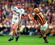 16 August 1998; Anthony Kirwan of Waterford in action against Liam Keoghan of Kilkenny during the Guinness All-Ireland Senior Hurling Championship Semi-Final match between Kilkenny and Waterford at Croke Park in Dublin. Photo by Ray McManus/Sportsfile