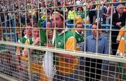 22 August 1998; An Offaly supporter vents his anger after the full-time whistle was blown early referee Jimmy Cooney at Guinness All-Ireland Hurling All-Ireland Senior Championship Semi-Final Replay match between Clare and Offaly at Croke Park in Dublin. Photo by Ray McManus/Sportsfile
