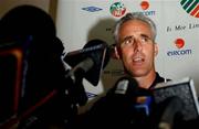 4 June 2002; Republic of Ireland manager Mick McCarthy during a Republic of Ireland press conference in Chiba, Japan. Photo by David Maher/Sportsfile