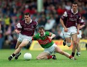 2 June 2002; James Nallen of Mayo in action against Declan Meehan of Galway during the Bank of Ireland Connacht Senior Football Championship Semi-Final match between Mayo and Galway at MacHale Park in Castlebar, Mayo. Photo by Ray McManus/Sportsfile