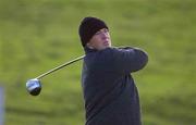 26 April 2002; Michael Allen of USA watches his drive at the 11th tee box during day two of the Smurfit Irish PGA Championship at Westport Golf Club in Westport, Mayo. Photo by Brendan Moran/Sportsfile