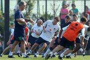 7 June 2002; Republic of Ireland manager Mick McCarthy during a Republic of Ireland training session in Chiba, Japan. Photo by David Maher/Sportsfile