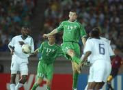 11 June 2002; Gary Breen of Republic of Ireland scores his side's second goal during the FIFA World Cup 2002 Group E match between Saudi Arabia and Republic of Ireland at the International Stadium Yokohama in Yokohama, Japan. Photo by David Maher/Sportsfile