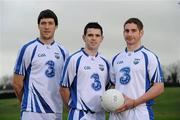 12 January 2012; Waterford footballers, from left, Tommy Prendergast, J.J. Hutchinson and Eamon Walsh at the announcement of Three mobile’s partnership renewal of Waterford GAA. Current partners Three announced a renewal of their partnership deal which will see Ireland’s fastest-growing mobile provider pledge their support to the Deise county for a further three years. The partnership of Waterford GAA covers both the hurling and football codes and includes all grades from minor to senior inter-county teams. Three Mobile and Waterford GAA Sponsorship Announcement Launch, Waterford Institute of Technology, Co. Waterford. Picture credit: Stephen McCarthy / SPORTSFILE