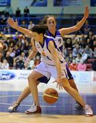 14 January 2012; Loretta Maher, UL, in action against Grainne Dwyer, Team Montenotte Hotel, Cork. Women's Superleague Cup Semi-Final, Team Montenotte Hotel, Cork v UL, Neptune Stadium, Cork. Picture credit: Brendan Moran / SPORTSFILE