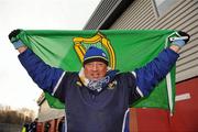 15 January 2012; Leinster supporter Trevor Garrett, from Kilkenny, ahead of the game. Heineken Cup, Pool 3, Round 5, Glasgow Warriors v Leinster, Firhill Arena, Glasgow, Scotland. Picture credit: Stephen McCarthy / SPORTSFILE