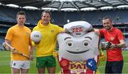 7 June 2017; The GAA and GPA are delighted to announce a new partnership with Pat the Baker to promote the new Protein Bread at Croke Park in Dublin. The five year revenue share agreement will see a percentage of all sales going towards the GPA Player Development Programme, supported by the GAA. The Programme assists county players in critical areas of their off-field lives including education, career and personal development, health and wellbeing. In attendance at the launch are, from left, Tipperary hurler Padraic Maher, Donegal footballer Michael Murphy and former Dublin footballer Alan Brogan. Photo by Brendan Moran/Sportsfile