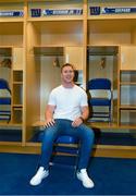 7 June 2017; Ireland's Rory O'Loughlin sits in the changing area of New York Giants player Odell Beckham Jr on a tour of the MetLife Stadium in New Jersey during the team's down day ahead of their match against USA. Photo by Ramsey Cardy/Sportsfile