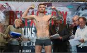 9 June 2017; Paul Hyland JR weighs in ahead of his vacant IBF European Lightweight Championship bout against Adam Dingsdale at the Boxing in Belfast event in the Hilton Hotel, Belfast. Photo by David Fitzgerald/Sportsfile