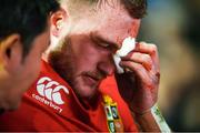 10 June 2017; Stuart Hogg of the British & Irish Lions leaves the pitch with an injury during the match between Crusaders and the British & Irish Lions at AMI Stadium in Christchurch, New Zealand. Photo by Stephen McCarthy/Sportsfile