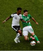 11 June 2017; Stephen Ward of Republic of Ireland in action against Valentino Lazaro of Austria during the FIFA World Cup Qualifier Group D match between Republic of Ireland and Austria at Aviva Stadium, in Dublin. Photo by Cody Glenn/Sportsfile