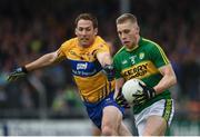 11 June 2017; Peter Crowley of Kerry in action against Gary Brennan of Clare during the Munster GAA Football Senior Championship Semi-Final match between Kerry and Clare at Cusack Park, in Ennis, Co. Clare. Photo by Sam Barnes/Sportsfile