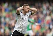 11 June 2017; Florian Kainz of Austria reacts after his team miss an opportunity to score during the FIFA World Cup Qualifier Group D match between Republic of Ireland and Austria at Aviva Stadium, in Dublin.  Photo by Seb Daly/Sportsfile