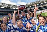 12 June 2017; Pupils from Holy Rosary N.S, Tallaght, Co Dublin, celebrate their victory during the Allianz Cumann na mBunscol Finals at Croke Park in Dublin. Photo by David Maher/Sportsfile