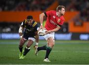 13 June 2017; Dan Biggar of the British & Irish Lions in action against Waisake Naholo of the Highlanders during the match between the Highlanders and the British & Irish Lions at Forsyth Barr Stadium in Dunedin, New Zealand. Photo by Stephen McCarthy/Sportsfile