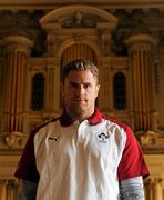 1 February 2012; Ireland's Jamie Heaslip following the squad announcement ahead of his side's RBS Six Nations Rugby Championship game against Wales on Sunday. Ireland Rugby Squad Press Conference, Carton House, Maynooth, Co. Kildare. Picture credit: Stephen McCarthy / SPORTSFILE