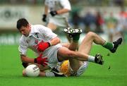 16 June 2002; Stuart McKenzie-Smith of Kildare in action against Karol Slattery of Offaly during the Bank of Ireland Leinster Senior Football Championship Semi-Final match between Kildare and Offaly at Nowlan Park in Kilkenny. Photo by Ray McManus/Sportsfile