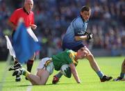 23 June 2002; Trevor Giles of Meath is tackled by Dublin's Alan Brogan during the Bank of Ireland Leinster Senior Football Championship Semi-Final match between Dublin and Meath at Croke Park in Dublin. Photo by Ray McManus/Sportsfile