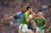 23 June 2002; Nigel Nestor of Meath is tackled by Ciaran Whelan of Dublin during the Bank of Ireland Leinster Senior Football Championship Semi-Final match between Dublin and Meath at Croke Park in Dublin. Photo by Ray McManus/Sportsfile