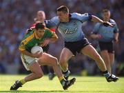 23 June 2002; Nigel Nestor of Meath in action against Dublin's Senan Connell during the Bank of Ireland Leinster Senior Football Championship Semi-Final match between Dublin and Meath at Croke Park in Dublin. Photo by Ray McManus/Sportsfile