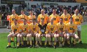 9 June 2002; The Antrim panel prior to the Guinness Ulster Senior Hurling Championship Final match between Antrim and Down at Casement Park in Belfast. Photo by Brian Lawless/Sportsfile