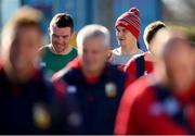 16 June 2017; Peter O'Mahony, left, and Jonathan Sexton during the British and Irish Lions captain's run at Rotorua International Stadium in Rotorua, New Zealand. Photo by Stephen McCarthy/Sportsfile