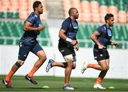 16 June 2017; Michael Leitch, centre, of Japan during the captain's run in the Shizuoka Stadium Epoca in Fukuroi, Shizuoka Prefecture, Japan. Photo by Brendan Moran/Sportsfile