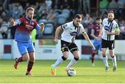 16 June 2017; Robbie Benson of Dundalk in action against Ryan McEvoy of Drogheda United during the SSE Airtricity League Premier Division match between Drogheda United and Dundalk at United Park in Drogheda, Co. Louth. Photo by David Maher/Sportsfile