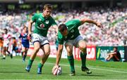 17 June 2017; Jack Conan of Ireland touches down to score his side's fourth try during the international rugby match between Japan and Ireland at the Shizuoka Epoca Stadium in Fukuroi, Shizuoka Prefecture, Japan. Photo by Brendan Moran/Sportsfile