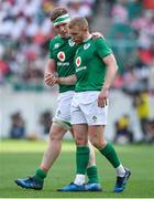 17 June 2017; Dan Leavy, left, and Keith Earls of Ireland celebrate after the international rugby match between Japan and Ireland at the Shizuoka Epoca Stadium in Fukuroi, Shizuoka Prefecture, Japan. Photo by Brendan Moran/Sportsfile