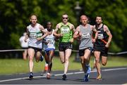 17 June 2017 The race leaders, from left, Kevin Maunsell, Peter Somba, Sean Hehir, William Maunsell and Mark Keneally approaching the 2 mile marker during Irish Runner 5 Mile at the Phoenix Park in Dublin. Photo by Sam Barnes/Sportsfile