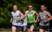 17 June 2017; Eventual winner Kevin Maunsell, left, with Sean Hehir and William Maunsell approaching the 2 mile marker during Irish Runner 5 Mile at the Phoenix Park in Dublin. Photo by Sam Barnes/Sportsfile