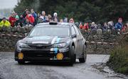 5 February 2012; Derek McGarrity and James McKee, in their Subaru Impreza WRC S14, in action during SS 10, Kilcoona, at the Safety Direct Galway International Rally. Headford, Galway. Picture credit; Barry Cregg / SPORTSFILE