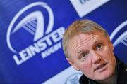 6 February 2012; Leinster head coach Joe Schmidt speaking during a press conference ahead of their Celtic League game against Treviso on Thursday. Leinster Rugby Squad Press Conference, David Lloyd Riverview, Clonskeagh, Dublin. Picture credit: David Maher / SPORTSFILE