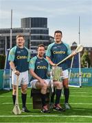 19 June 2017; As a long-standing sponsor of the GAA Hurling All-Ireland Senior Championship, Centra today launched #WeAreHurling, which celebrates the passion displayed by all of those in Ireland’s collective hurling community. #WeAreHurling reinforces Centra’s commitment to local communities across Ireland by shining a light on the many people who devote their lives to the game – making our national sport a pillar of Irish pride. Pictured today in attendance are, from left, Clare hurler Padraic Collins, Kilkenny hurler Michael Fennelly and Wexford hurler Lee Chin, during the Centra Hurling Media Launch at Smithfield Square & The Lighthouse Cinema, in Dublin 7. Photo by Seb Daly/Sportsfile